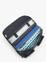 Boekentas 2 Compartimenten Cameleon Blauw vintage urban PBVBCA35-vue-porte